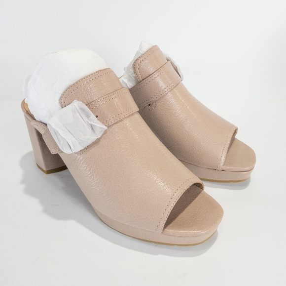 Donald J. Piner Gramercy Open Toe Platform Mule Mushroom -8.5 - Picture 8 of 11